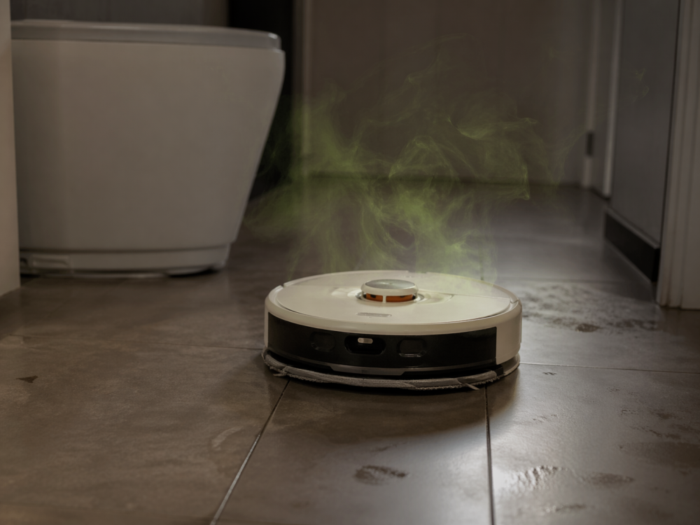 Robot laveur qui sent mauvais : les 8 causes et solutions