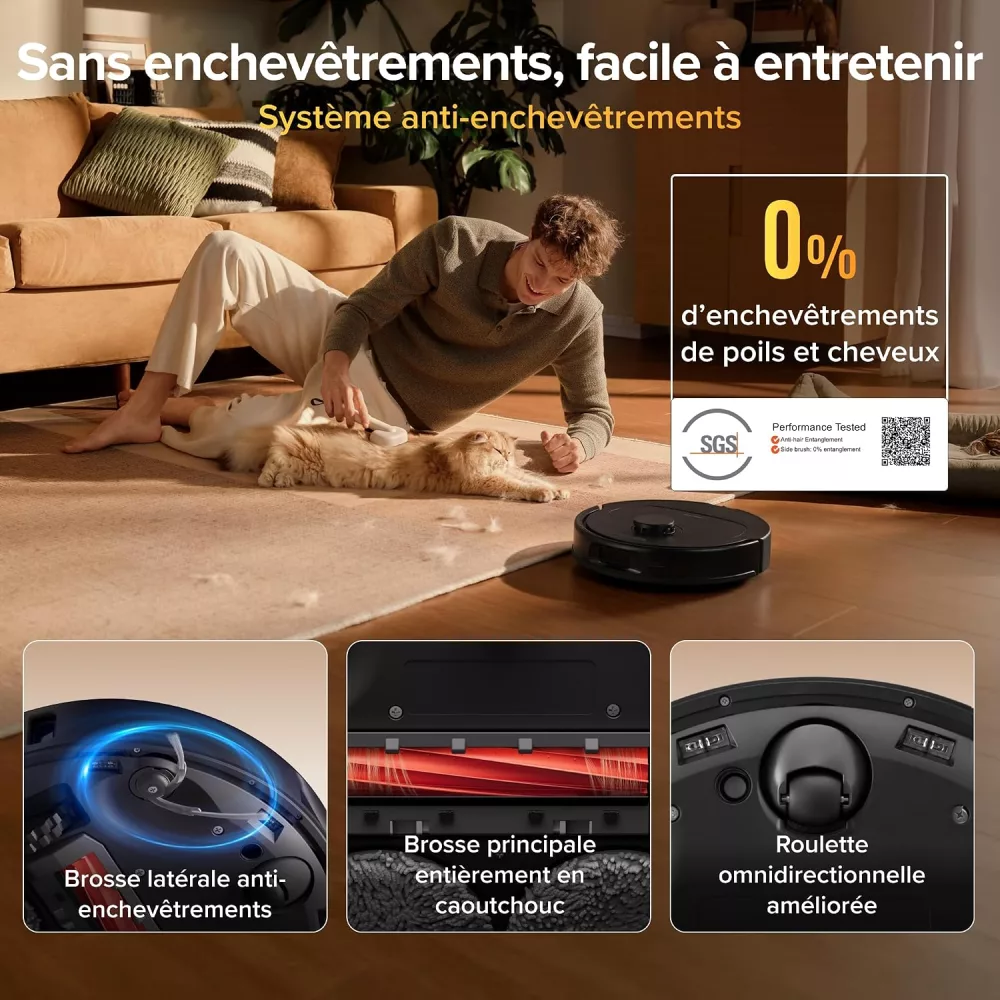Système anti-enchevêtrement du Roborock Qrevo S Pro