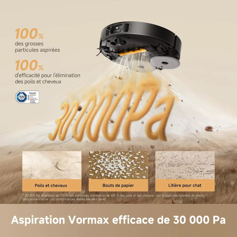 Aspiration Vormax 30 000 Pa du Dreame L50s Pro Ultra