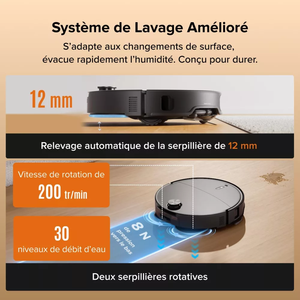 Système de lavage amélioré du Roborock Qrevo Edge 2