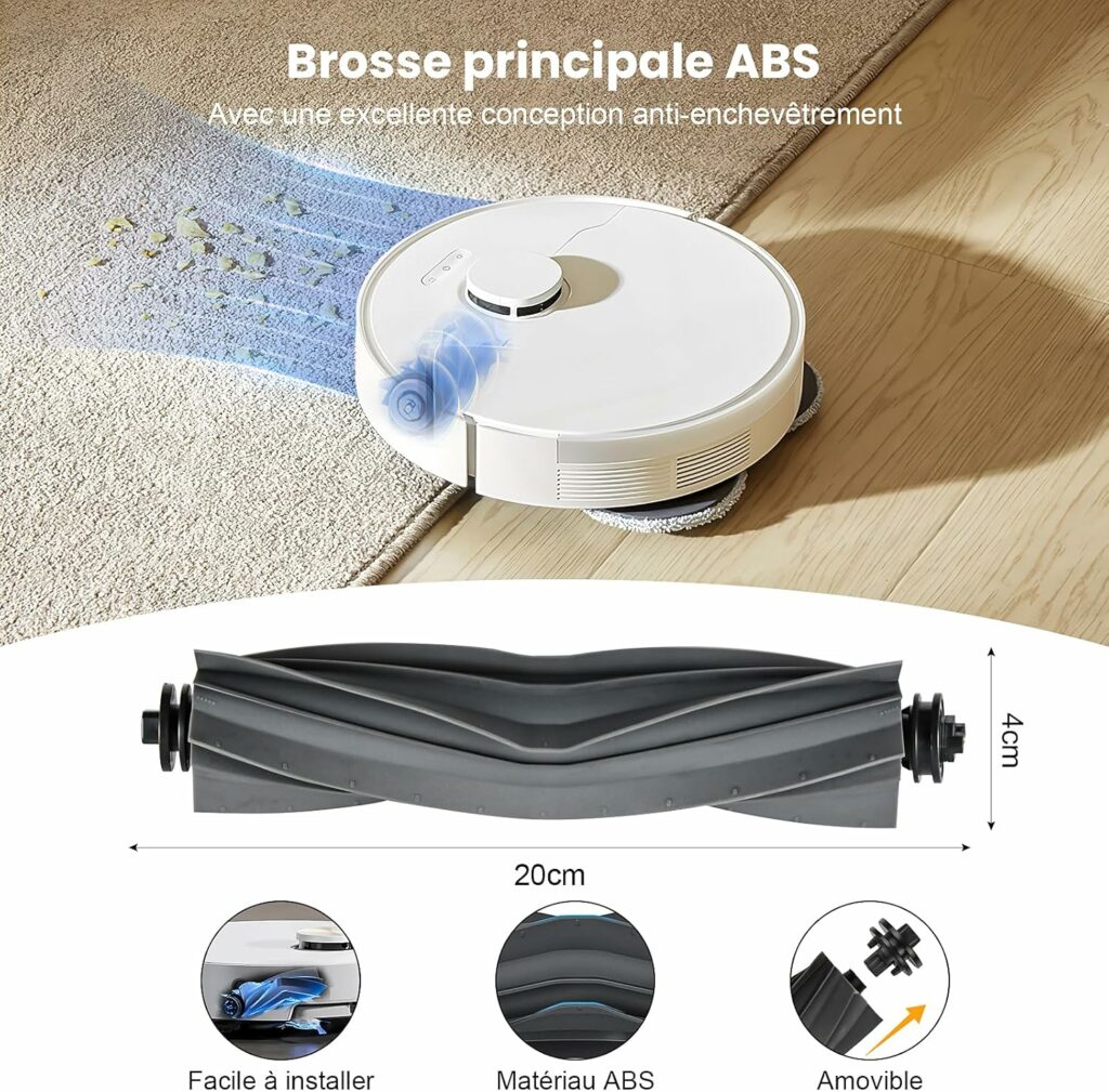 Kit accessoires robot laveur Dreame complet – brosses, filtres, mop pads, sacs