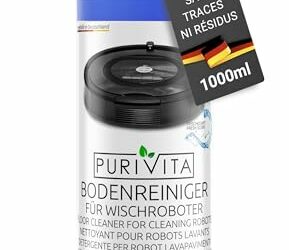 PURIVITA Produit Robot Laveur Sol – détergent concentré 1 L compatible Roborock, Ecovacs, Dreame