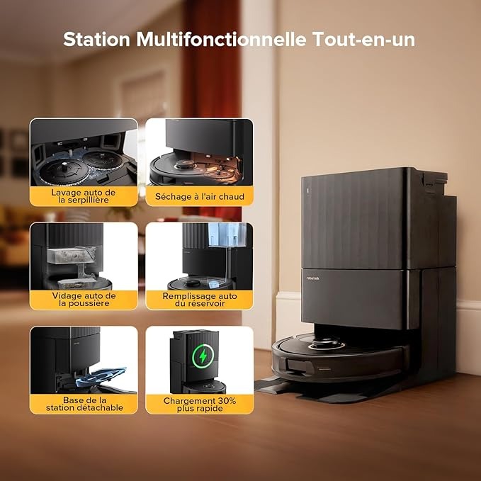 roborock Qrevo S5V Aspirateur Robot Laveur avec Station, 12000 Pa-11